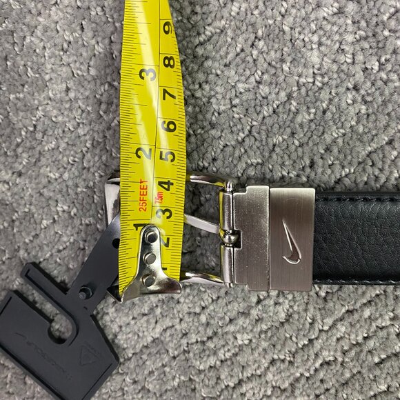 Nike Reversible Golf Belt Men's Size 36 Black Gray Faux Synthetic Leather - Picture 9 of 9